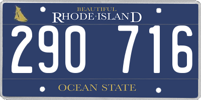 RI license plate 290716