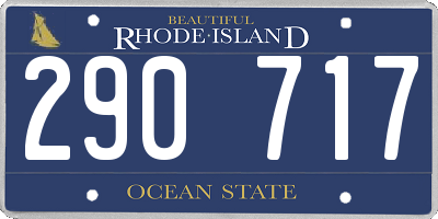 RI license plate 290717