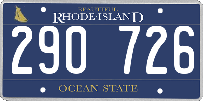 RI license plate 290726