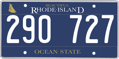 RI license plate 290727