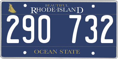 RI license plate 290732