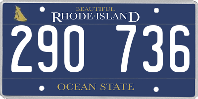 RI license plate 290736