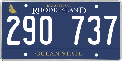 RI license plate 290737