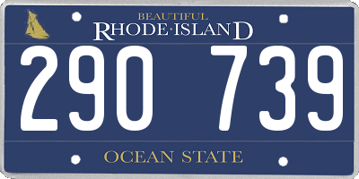 RI license plate 290739