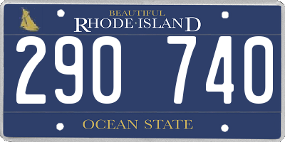 RI license plate 290740