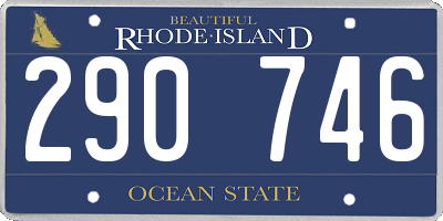 RI license plate 290746