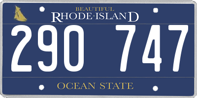 RI license plate 290747