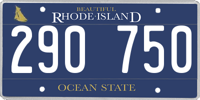 RI license plate 290750
