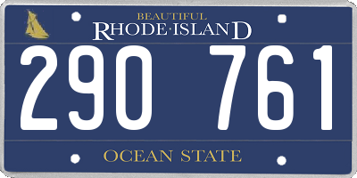 RI license plate 290761