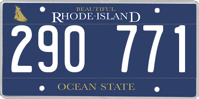 RI license plate 290771