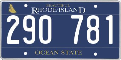 RI license plate 290781