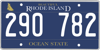 RI license plate 290782