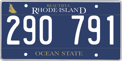RI license plate 290791