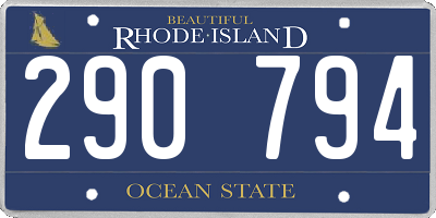 RI license plate 290794