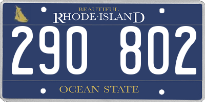 RI license plate 290802