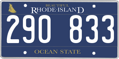 RI license plate 290833