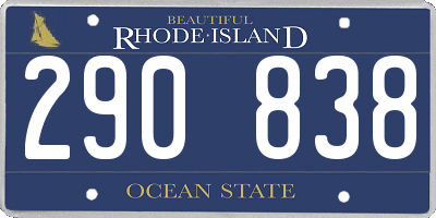 RI license plate 290838