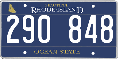 RI license plate 290848