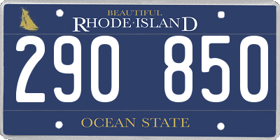RI license plate 290850