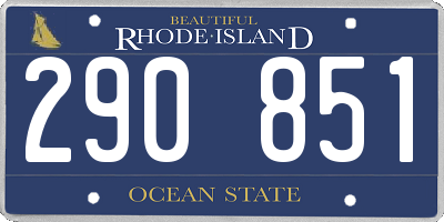 RI license plate 290851