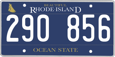 RI license plate 290856