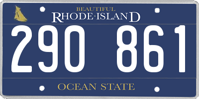 RI license plate 290861