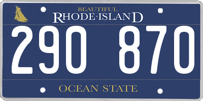 RI license plate 290870