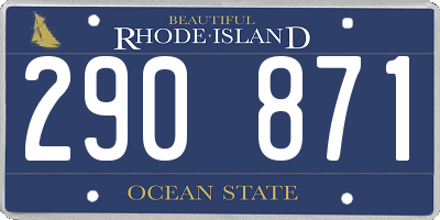 RI license plate 290871