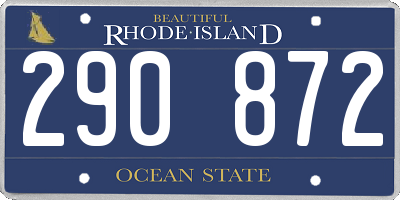 RI license plate 290872