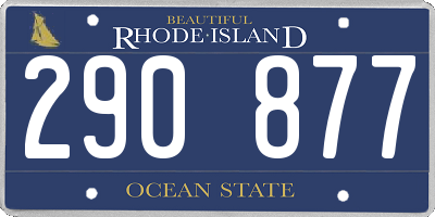 RI license plate 290877