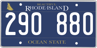 RI license plate 290880