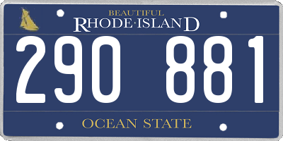 RI license plate 290881