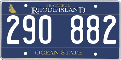 RI license plate 290882