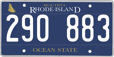 RI license plate 290883