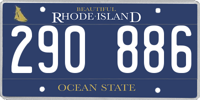 RI license plate 290886