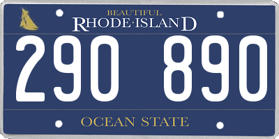 RI license plate 290890