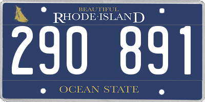 RI license plate 290891
