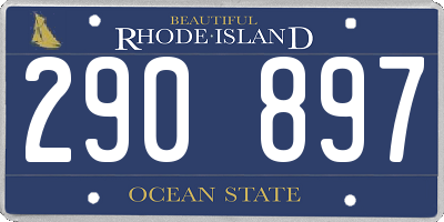 RI license plate 290897