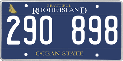 RI license plate 290898