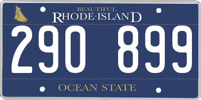 RI license plate 290899