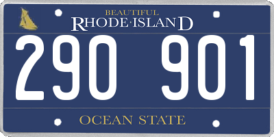 RI license plate 290901
