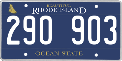 RI license plate 290903