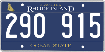 RI license plate 290915