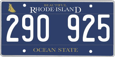 RI license plate 290925
