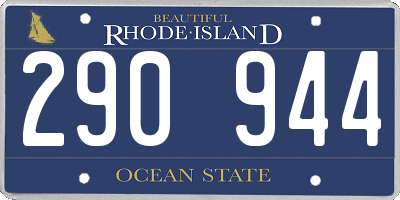 RI license plate 290944