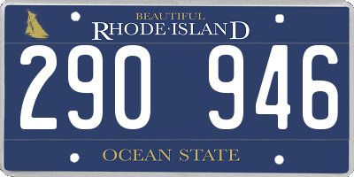RI license plate 290946