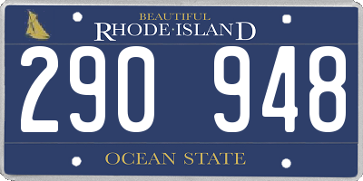 RI license plate 290948