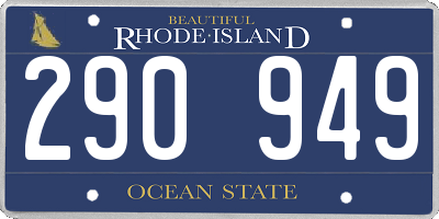 RI license plate 290949