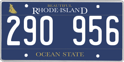 RI license plate 290956