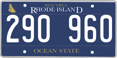 RI license plate 290960